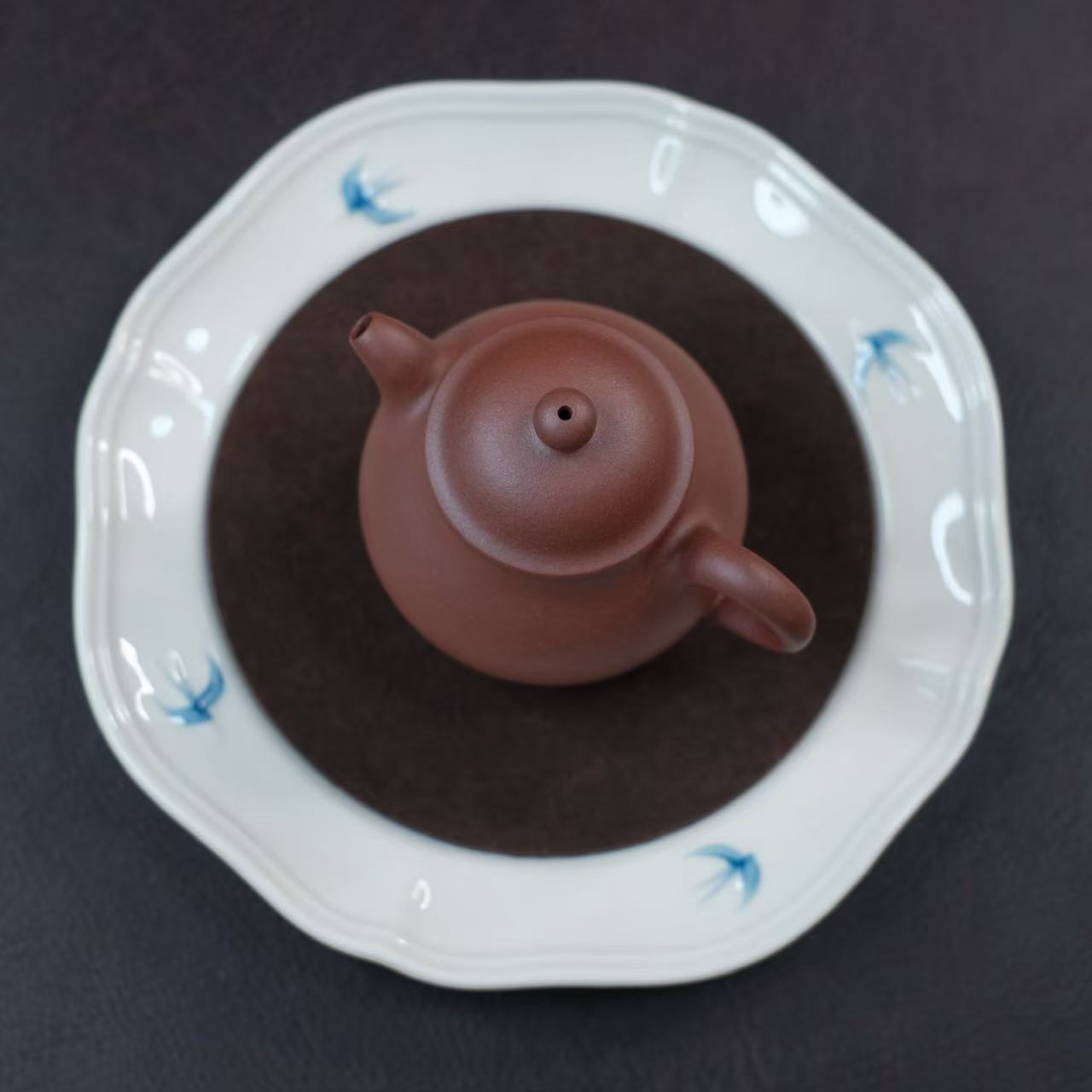 Handmade teapot-Dicaoqing series-Pan hu-160ml