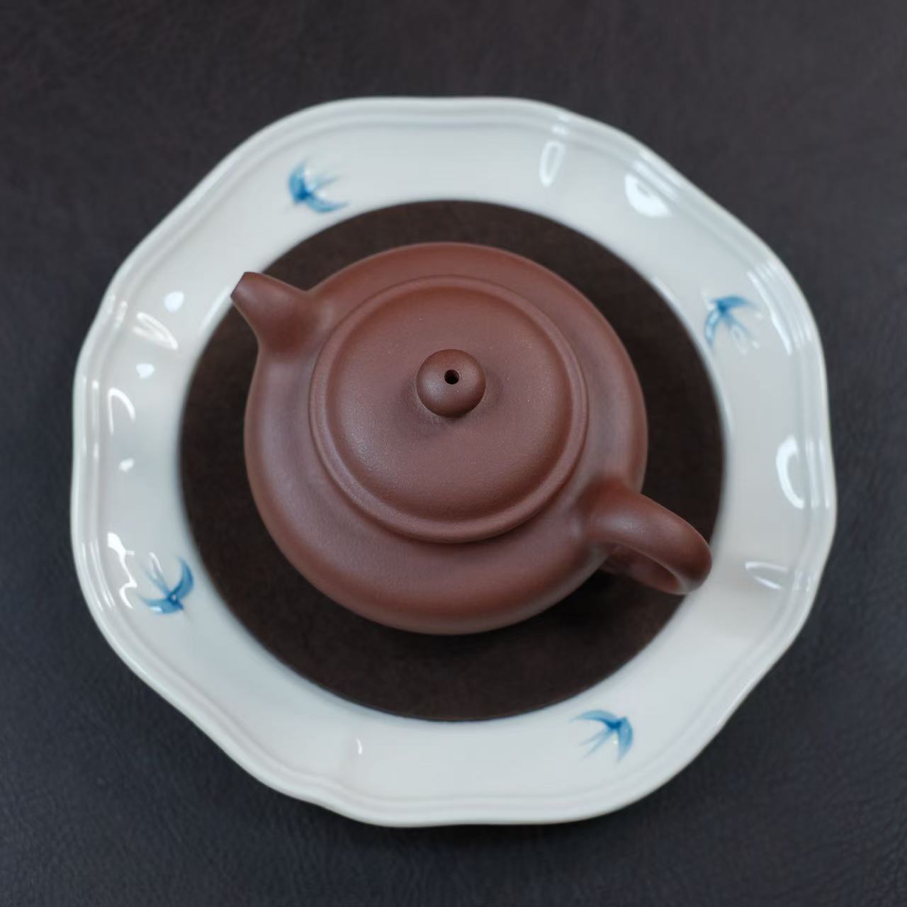 Handmade teapot-Dicaoqing series-Fang gu-200ml