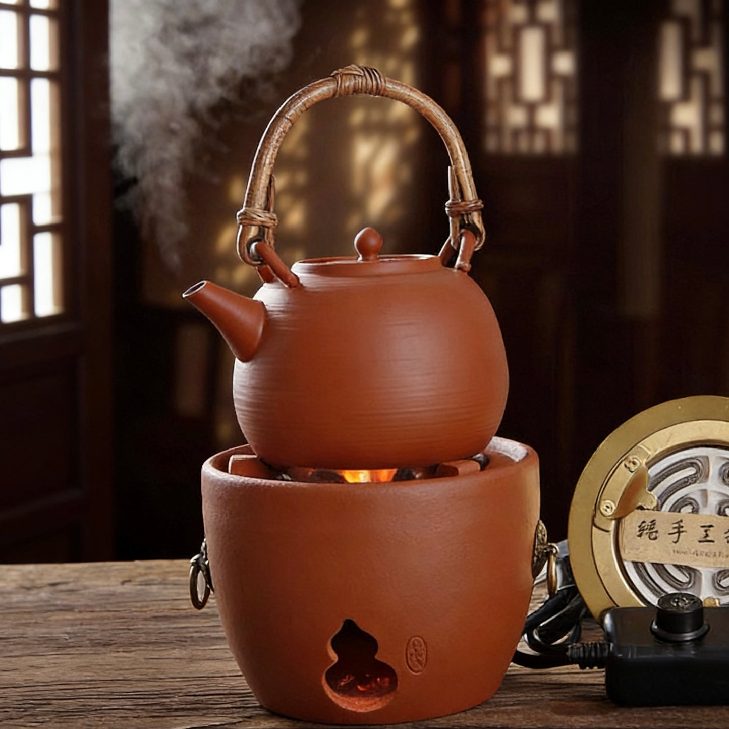 Guangdong Chaozhou(葫芦) Original Red Clay Stove · Electric & Charcoal Dual Use