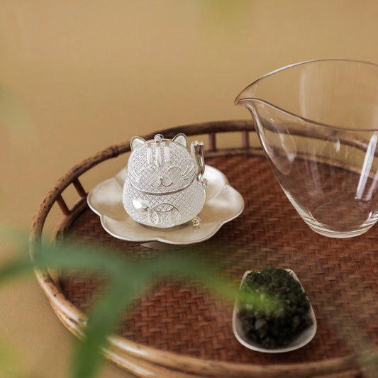 999 pure silver handcrafted tea strainer