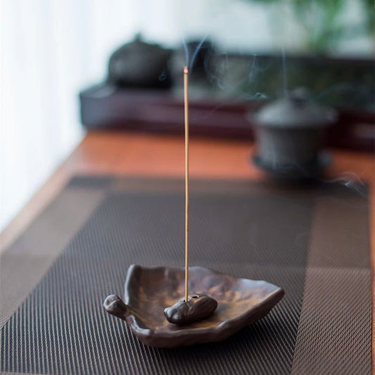 Golden Cicada Incense Holder · Handcrafted Ceramic