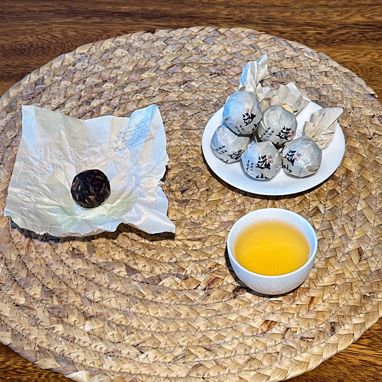 From Brown Mountain "far mountain"(远山) raw Pu 'er dragon beads