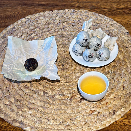 From Brown Mountain "far mountain"(远山) raw Pu 'er dragon beads