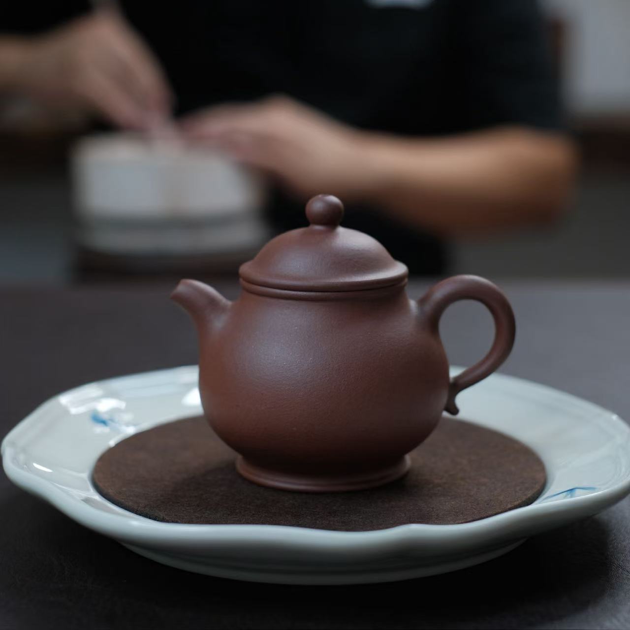 Handmade teapot-Dicaoqing series-Pan hu-160ml