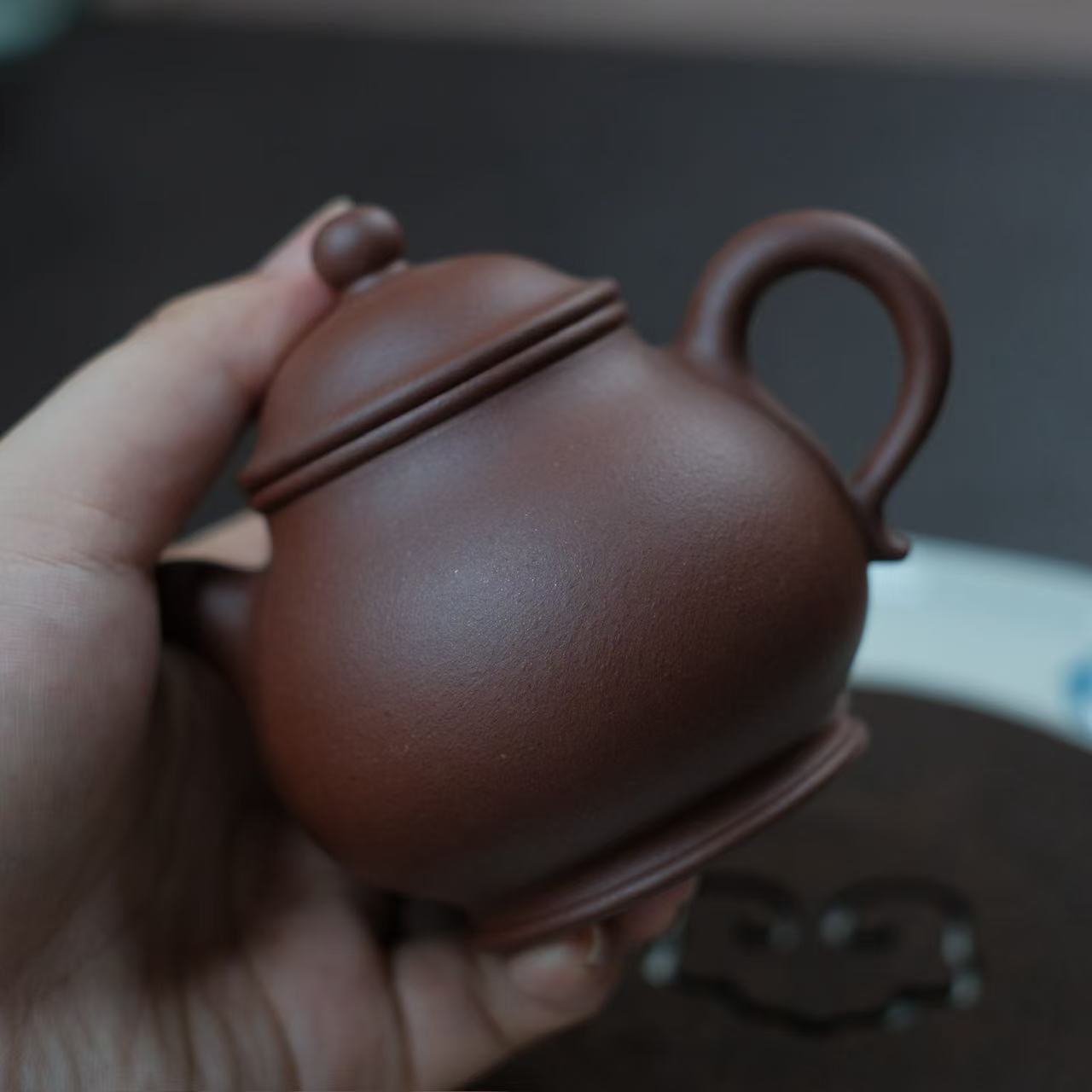 Handmade teapot-Dicaoqing series-Pan hu-160ml