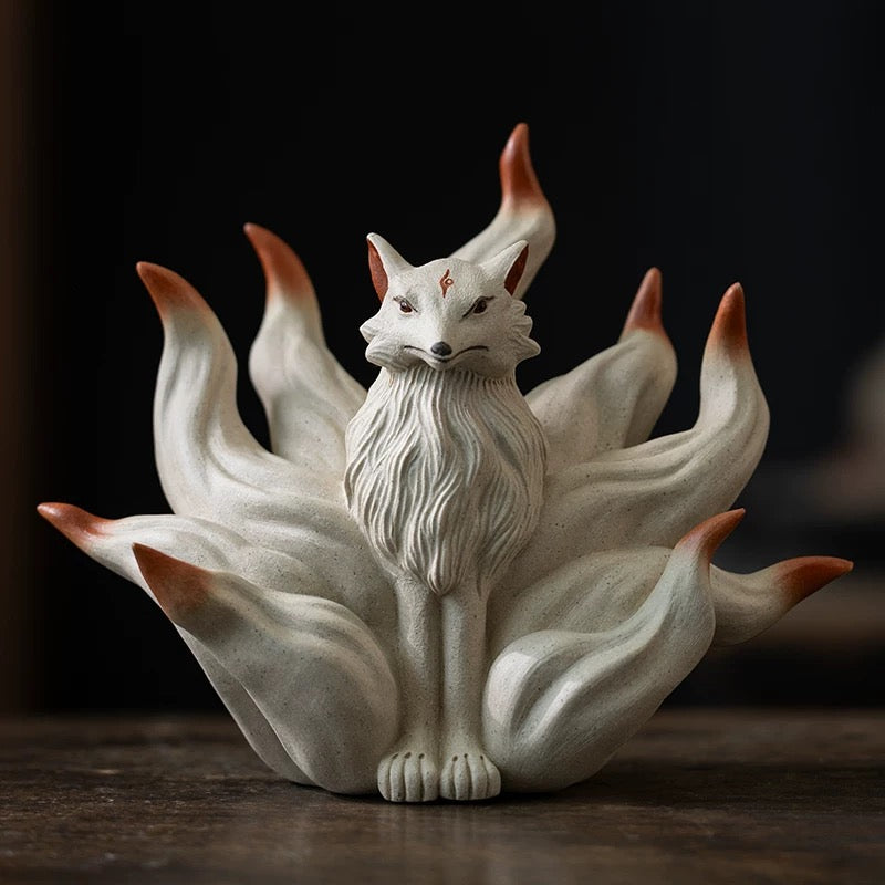 Adult nine-tailed fox Tea Pet (Have been blessed) – BaiYun teahouse