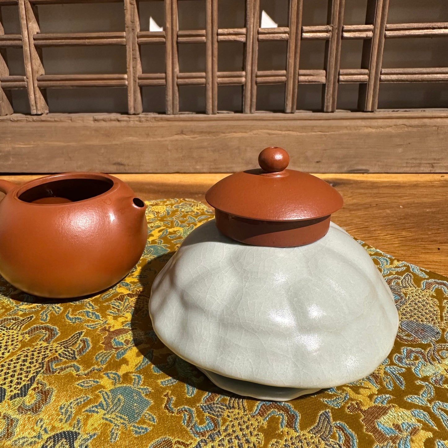 Ru Kiln Turtle Shell tea pet (Have been blessed)