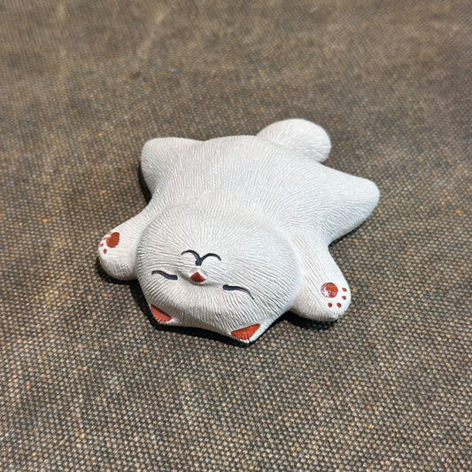 Lying-Flat Cat Tea Pet  (Have been blessed)