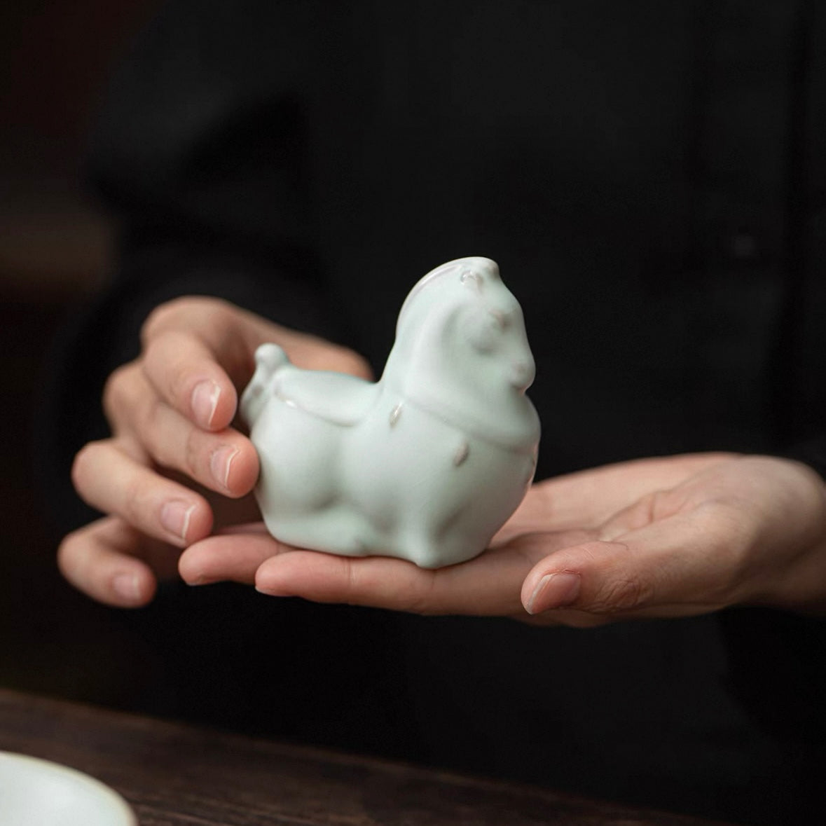 Ru Kiln Horse   tea Pet (Have been blessed)