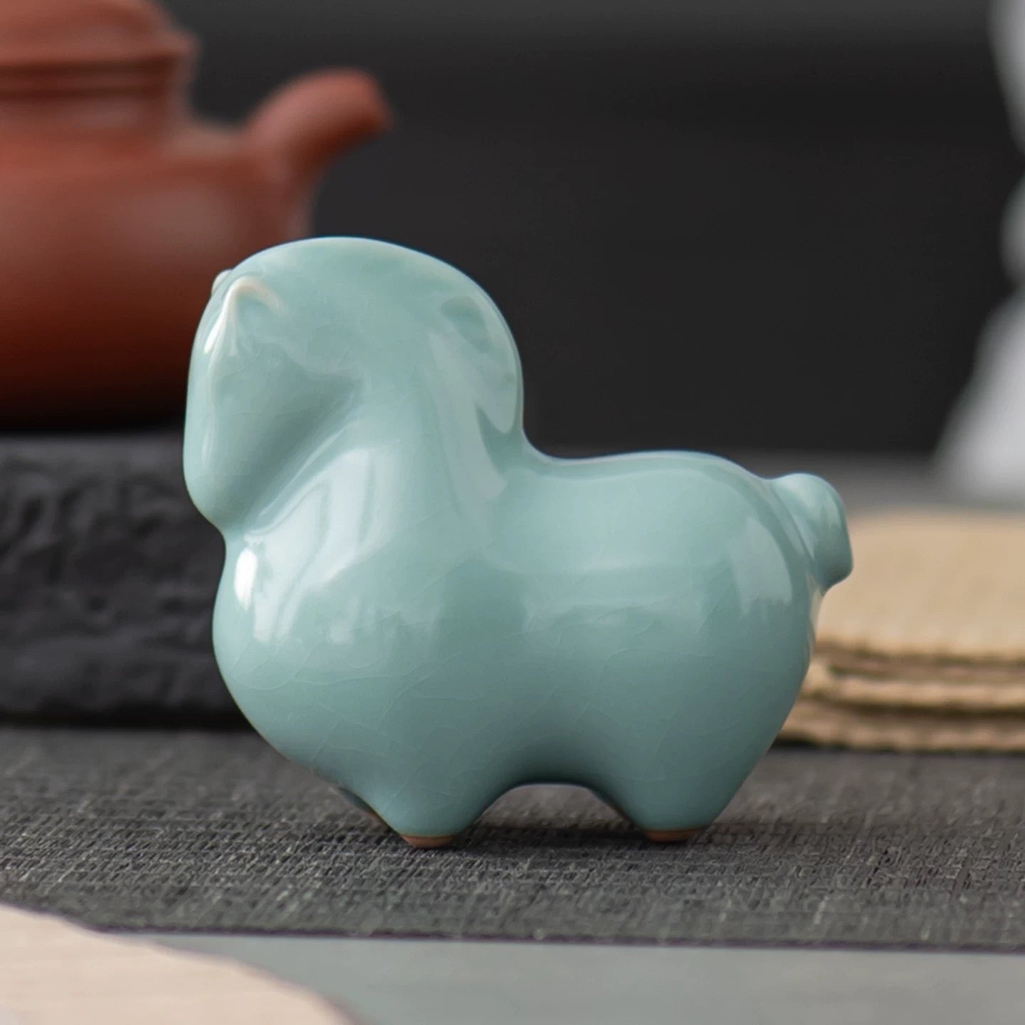 Ru Kiln Horse   tea Pet (Have been blessed)