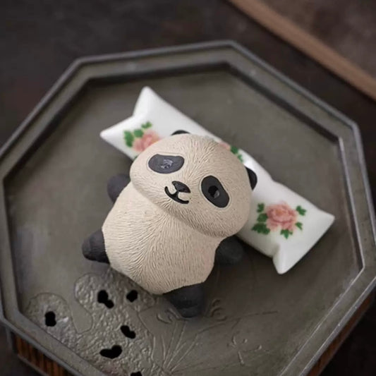 Purple sand lies to win the panda tea pet (Have been blessed)