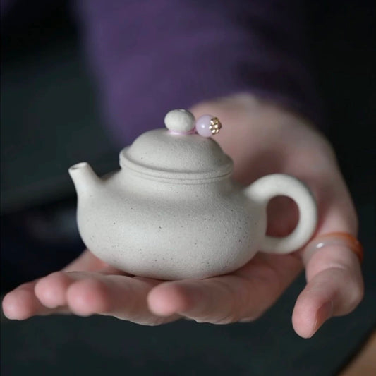 80cc White Qiao Duan Clay Rongtian Teapot