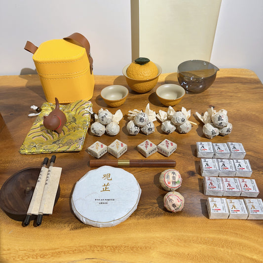 Mandarin Orange Gong Fu Tea Set (Home + Travel Edition)