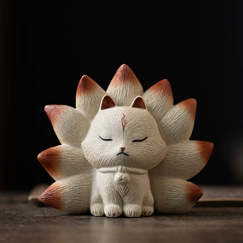 Master handmade series Purple sand Nine-tailed fox tea Pet (Have been ...