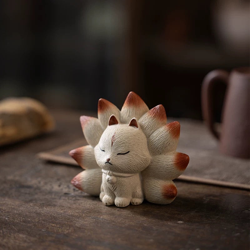 Master handmade series Purple sand Nine-tailed fox tea Pet (Have been ...