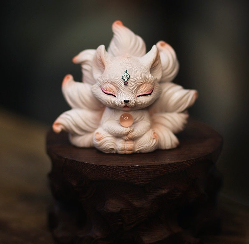 small Nine-tailed fox  Tea Pet (Have been blessed)