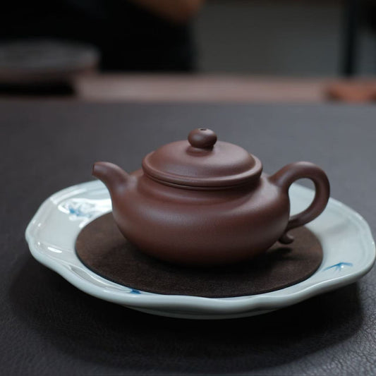 Handmade teapot-Dicaoqing series-Fang gu-200ml